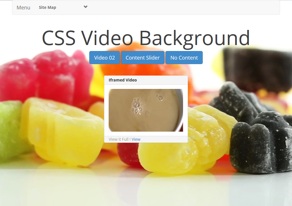 CSS Video Background - Bootstrap Ready With Content Overlay - HTML5 By ...